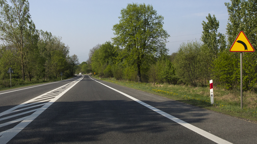 Material zur Frage: Wirst du in der dargestellten Situation vor mehreren Linkskurven gewarnt?