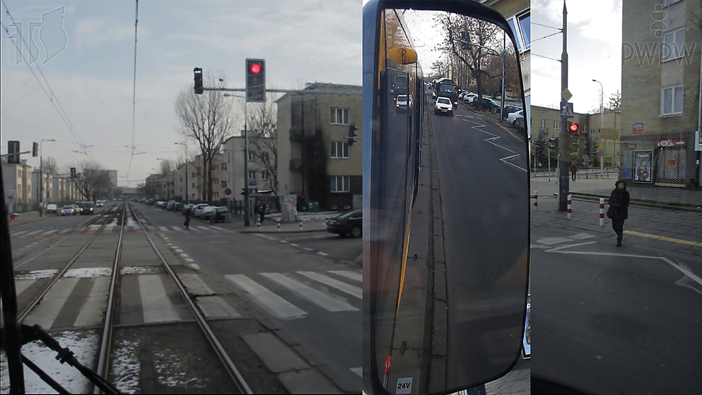 Material zur Frage: Was soll in dieser Situation der Straßenbahnführer direkt nach dem Anhalten der Straßenbahn an der Haltestelle tun?