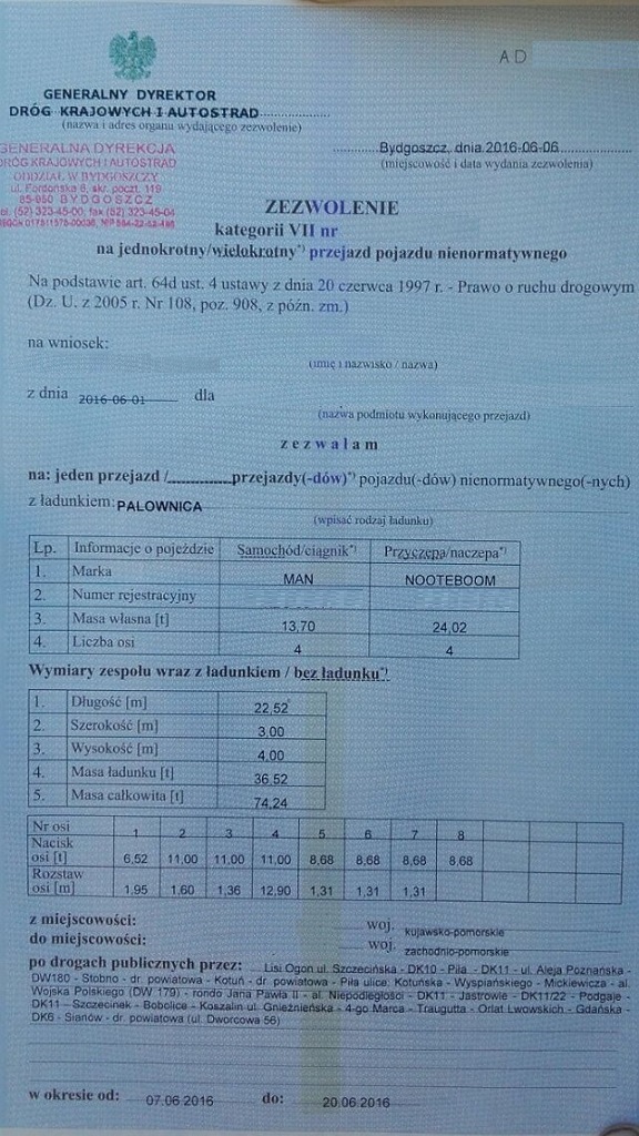 Material zur Frage: Wenn Sie ein übernormatives Fahrzeug führen, sollen Sie eine Passiergenehmigung mitführen und befugten Personen vorzeigen?