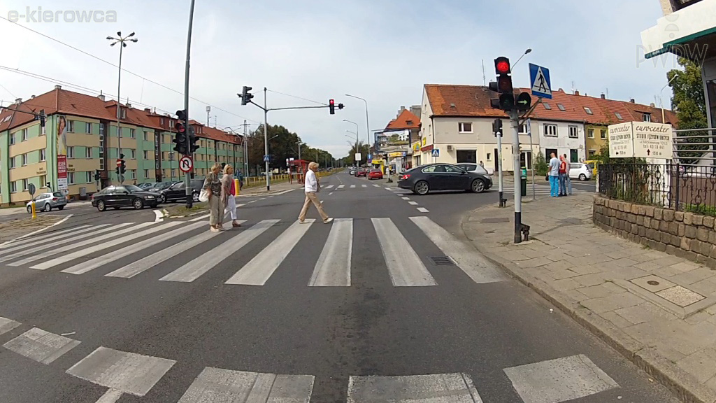 Materiał do pytania: Zamierzasz skręcić w prawo. Czy masz pierwszeństwo przed pieszymi?