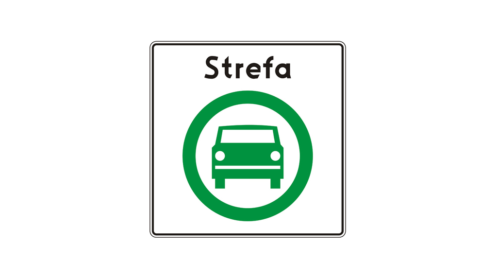 Materiał do pytania: Czy ten znak zezwala na wjazd do strefy czystego transportu tylko pojazdom elektrycznym?